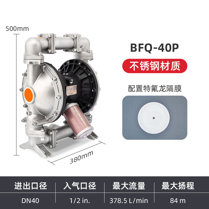 1-1/2 in Stainless steel AODD Pump